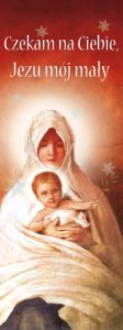 Baner na Boże Narodzenie, "Czekam na Ciebie Jezu mój mały" 75x200 cm