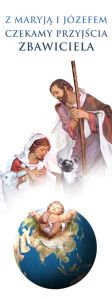 Baner na Boże Narodzenie "Z Maryją i Józefem czekamy" 75x200cm