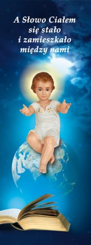 Baner na Boże Narodzenie "A słowo ciałem się stało" 75x200 cm