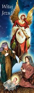 Baner na Boże Narodzenie "Witaj Jezu!" 75x200 cm