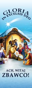 Baner na Boże Narodzenie, "Gloria in Excelsis Deo" 75x200 cm