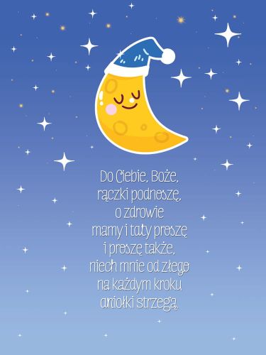 Obraz dla dzieci z modlitwą - Do Ciebie Boże rączki podnoszę