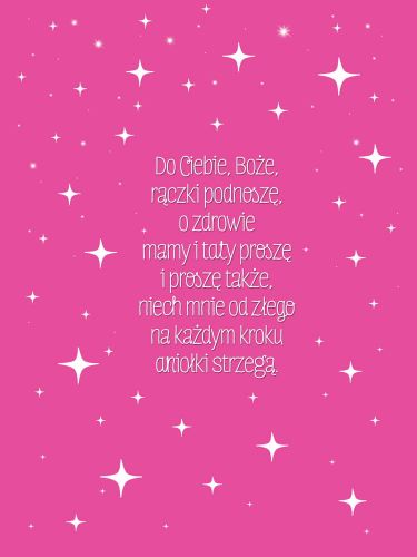 Obraz dla dzieci z modlitwą - Do Ciebie Boże rączki podnoszę