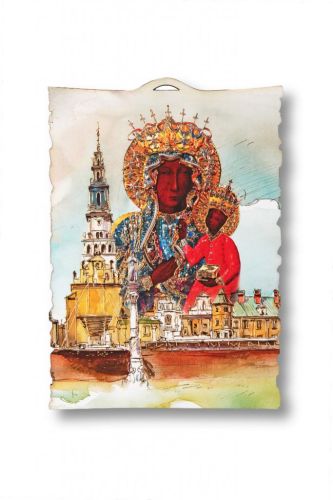 Obrazki święte Matka Boża Częstochowska w sukni wdzięczności, Królowa Polski