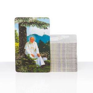 Obrazki Święte "modlitwa w drodze" Papież Jan Paweł II