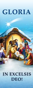 Baner na Boże Narodzenie, "Gloria in Excelsis Deo" 75x200 cm