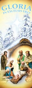 Baner na Boże Narodzenie, "Gloria in Excelsis Deo" 75x200 cm