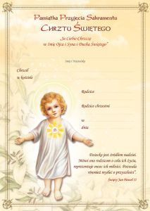 Pamiątka Chrztu Świętego