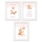 Zestaw 3 obrazków dla dzieci modlitwa, metryczka z personalizacją