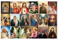 Naklejki religijne Serce Jezusa, Serce Maryi, Całun i Anioł Stróż i wiele innych - 25 arkuszy
