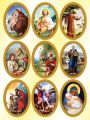 Naklejki religijne Michał Archanioł, Jan Chrzciciel, Święty Jan Paweł II - 25 arkuszy