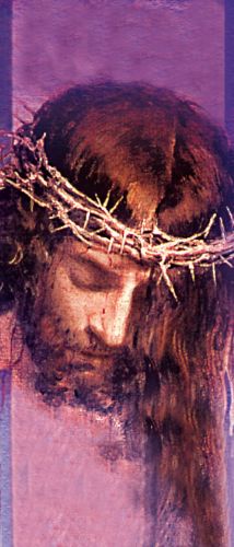 Tło do Ciemnicy - Jezus Chrystus w koronie cierniowej 150x350cm