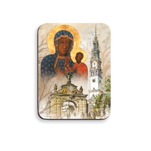 Magnesy religijne Matka Boża Częstochowska i Jasna Góra - 10 szt.