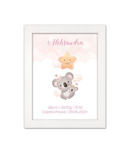 Metryczka dla dziecka z personalizacją