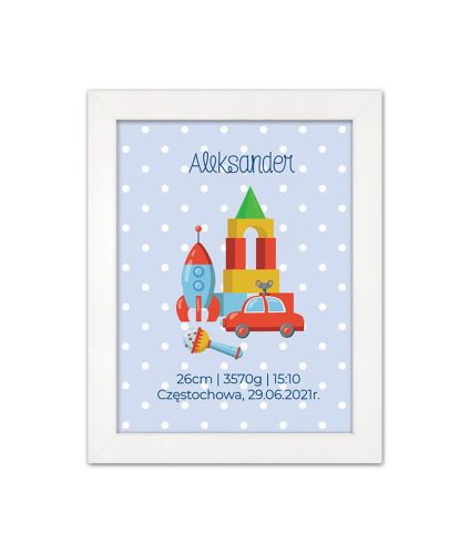 Metryczka dla dziecka z personalizacją