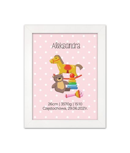 Metryczka dla dziecka z personalizacją