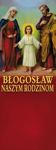 Baner religijny Święta Rodzina -  75x200cm