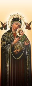 Baner religijny Matka Boża Nieustającej Pomocy - 75x200 cm