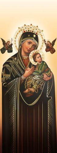 Baner religijny Matka Boża Nieustającej Pomocy - 75x200 cm