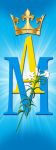 Baner religijny - symbole maryjne 75x200 cm