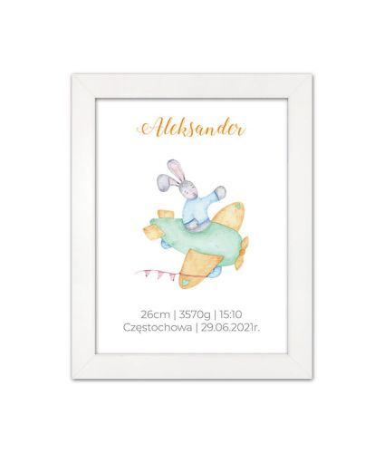 Metryczka dla dziecka z personalizacją
