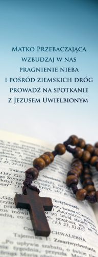 Baner na Różaniec "Matko przebaczająca.." 50x130 cm