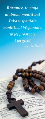 Baner na Różaniec "Różaniec, to moja.." 50x130 cm