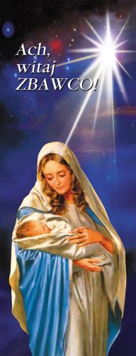 Baner na Boże Narodzenie "Ach, witaj zbawco" 50x130 cm