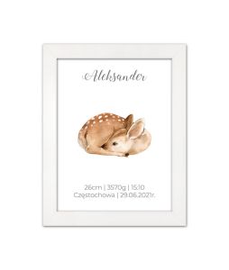 Metryczka dla dziecka z personalizacją