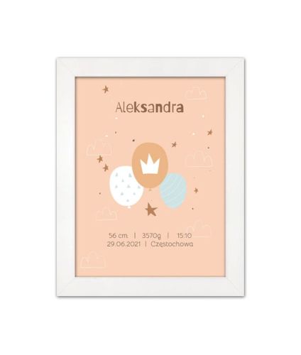 Metryczka dla dziecka z personalizacją