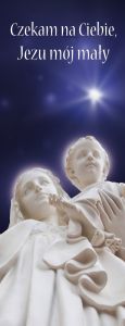 Baner na Boże Narodzenie, "Czekam na Ciebie Jezu mój mały" 50x130 cm