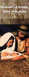 Baner na Boże Narodzenie, "Czekam na Ciebie Jezu mój mały" 50x130 cm