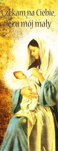 Baner na Boże Narodzenie, "Czekam na Ciebie Jezu mój mały" 50x130 cm