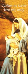 Baner na Boże Narodzenie, "Czekam na Ciebie Jezu mój mały" 50x130 cm