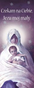 Baner na Boże Narodzenie, "Czekam na Ciebie Jezu mój mały" 50x130 cm