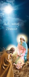 Baner na Boże Narodzenie "Ach, witaj zbawco" 50x130 cm