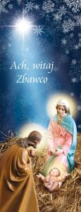 Baner na Boże Narodzenie "Ach, witaj zbawco" 50x130 cm
