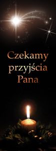 Baner na Boże Narodzenie "Czekamy przyjścia Pana" 50x130 cm