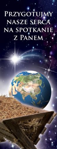 Baner na Boże Narodzenie "Przygotujmy nasze serca na spotkanie z Panem" 50x130 cm
