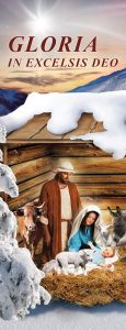 Baner na Boże Narodzenie, "Gloria in Excelsis Deo" 50x130 cm