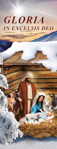 Baner na Boże Narodzenie, "Gloria in Excelsis Deo" 50x130 cm