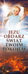 Baner na Boże Narodzenie "Jezu obdarz świat swoim pokojem" 50x130 cm