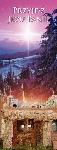 Baner na Boże Narodzenie "Przyjdź Jezu Panie" 50x130 cm