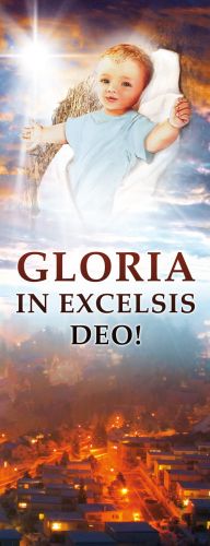 Baner na Boże Narodzenie, "Gloria in Excelsis Deo" 50x130 cm