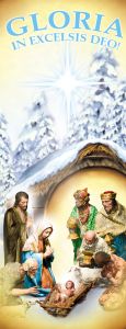 Baner na Boże Narodzenie, "Gloria in Excelsis Deo" 50x130 cm