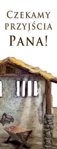 Baner na Boże Narodzenie "Czekamy przyjścia Pana" 50x130 cm