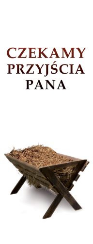 Baner na Boże Narodzenie  "Czekamy przyjścia Pana" 50x130 cm