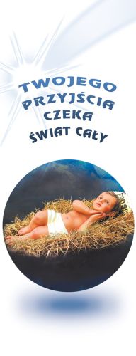 Baner na Boże Narodzenie "Twojego przyjścia czeka świat cały" 50x130 cm
