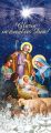 Baner na Boże Narodzenie, " Gloria in Excelsis Deo" niebieski z gwiazdą 50x130 cm