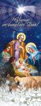 Baner na Boże Narodzenie, " Gloria in Excelsis Deo" niebieski z gwiazdą 75x200cm